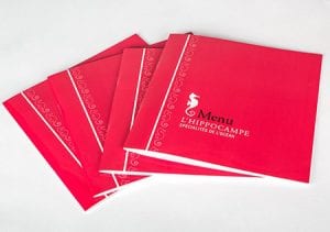brochure menu pour restaurant