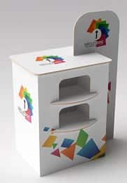 Mobilier en carton alvéolaire : comptoir d'hôtesse comptoir_hotesse_mobilier_carton