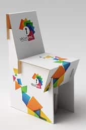 Mobilier en carton - chaise - pour valoriser votre stand d'exposition mobilier_carton_chaise