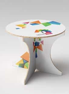 Table en carton alvéolaire recyclable pour votre stand table_carton_mobilier